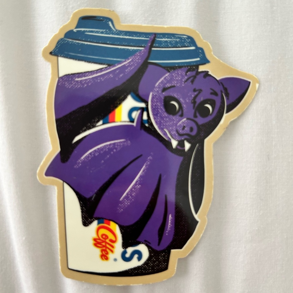 Dutch Bros Glow in the dark Bat sticker